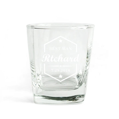 Personalized Whiskey Glasses Gift for Groomsmen Custom Name Whiskey Glass for Groom Groomsman Gifts Idea Gift for Best Man