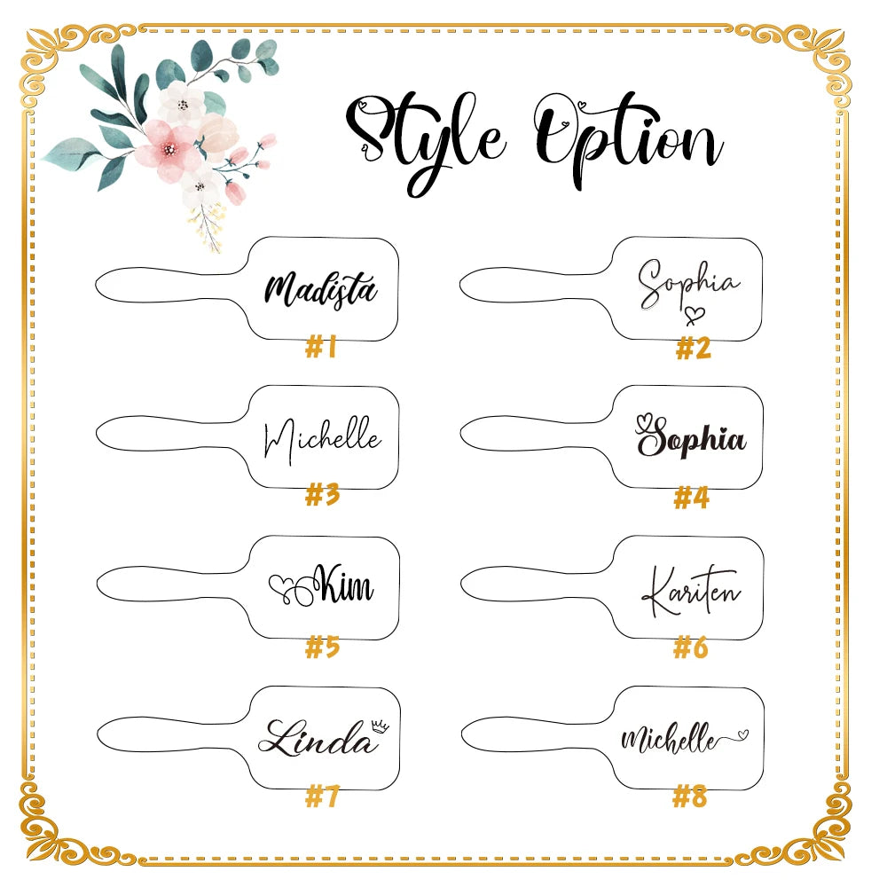 Custom Bridesmaid Gifts Personalized Hair Brushes Trendy Accessories Paddle Brush Bridal Party Hen Night Bachelorette Favors