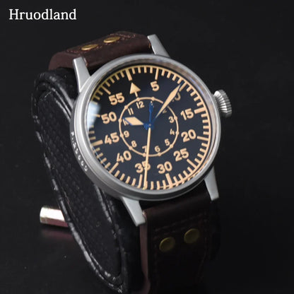 Hruodland 2025 New Men Mechanical Watch PT5000 F013 Retro 42mm Luminous Waterproof 100m Sport Sapphire Glass reloj hombre