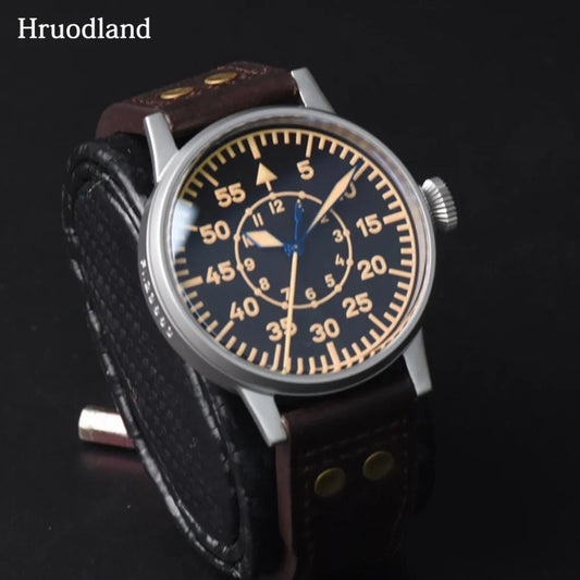 Hruodland 2025 New Men Mechanical Watch PT5000 F013 Retro 42mm Luminous Waterproof 100m Sport Sapphire Glass reloj hombre