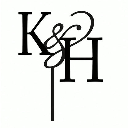 Custom Name Birthday Cake Topper / Wood, Initial Letter, Valentine's Day Gift, Customized Cake Name Brand,Custom Gift