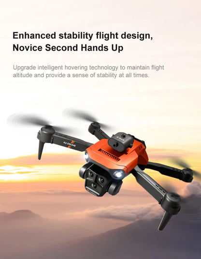 New light Flow professional UAV K6 MAX 4K HD three camera with WIFI FPV 360° obstacle avoidance quadcopter children's toy