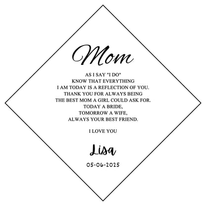 Personalized Wedding Handkerchief Gift for Mom & Dad Custom Handkerc Luxury Gift for Bride and Groom Parent Gifts Wedding Favor