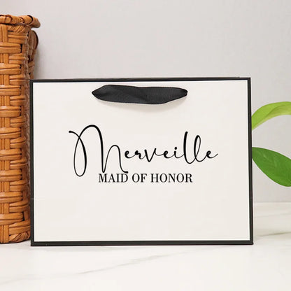 Personization Bridesmaid Gift Bags Custom Wedding Bachelorette Party Welcome Bridal Party Groom Best Men Gifts Bags Christmas