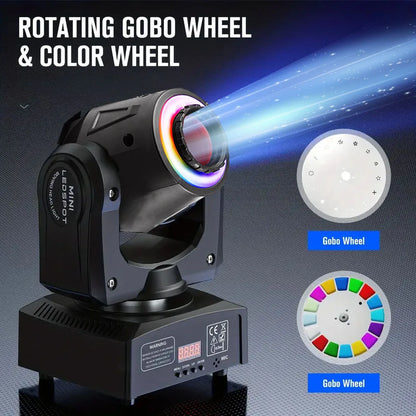 Baisun 80W Professional LED Stage Light DMX 512 Sound Control DJ Party Disco Light Wedding Party Birthday Ambient Light Christma