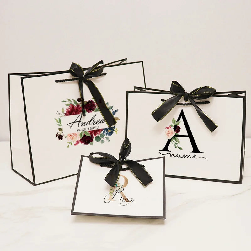 Personization Bridesmaid Gift Bags Custom Wedding Bachelorette Party Welcome Bridal Party Groom Best Men Gifts Bags Christmas