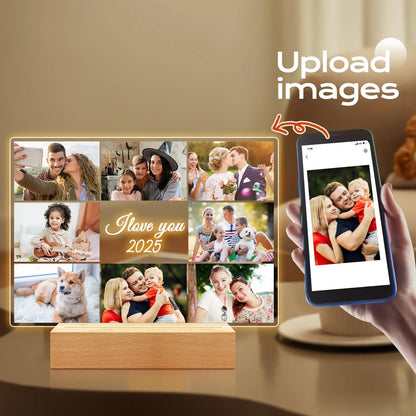 Personalized Couple Gift for Women Men Boyfriend Girlfriend Best Friend Holiday Birthday Mother's Day Custom Photo Lamp Frame