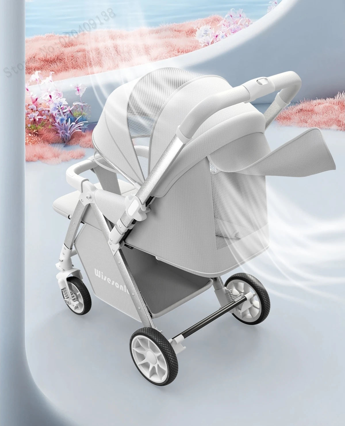 Upgraded Baby Strollers can Sit and Lie Down High Landscape Lightweight Folding Two-way Stroller Children Stroller