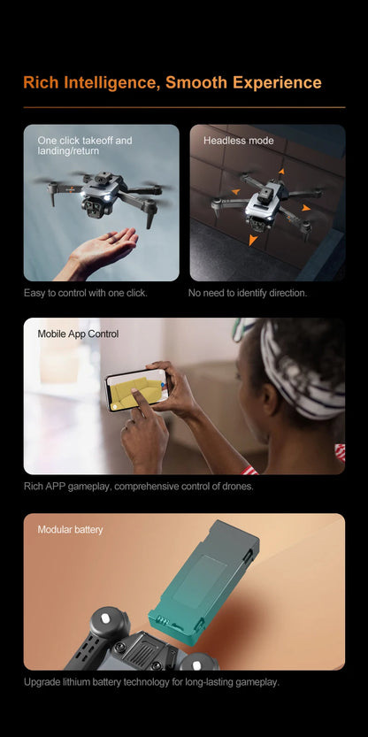 New light Flow professional UAV K6 MAX 4K HD three camera with WIFI FPV 360° obstacle avoidance quadcopter children's toy