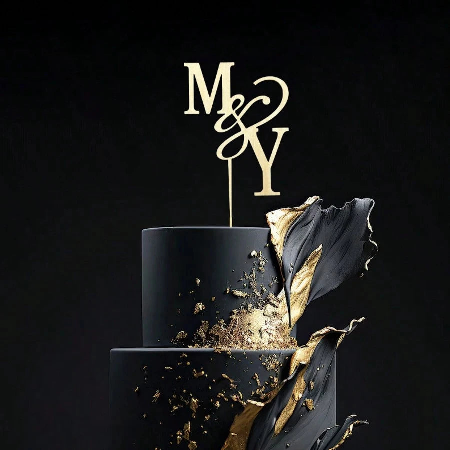 Custom Name Birthday Cake Topper / Wood, Initial Letter, Valentine's Day Gift, Customized Cake Name Brand,Custom Gift