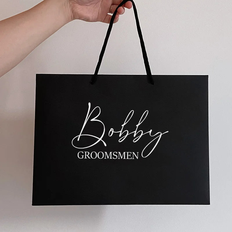 Personization Bridesmaid Gift Bags Custom Wedding Bachelorette Party Welcome Bridal Party Groom Best Men Gifts Bags Christmas