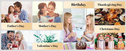 Custom Acrylic Plaque Christmas Birthday Gifts for Mom Personalized Photo Frame with Night Light Best Dad Ever Family Xmas Gifts