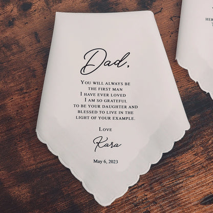 Personalized Wedding Handkerchief Gift for Mom & Dad Custom Handkerc Luxury Gift for Bride and Groom Parent Gifts Wedding Favor