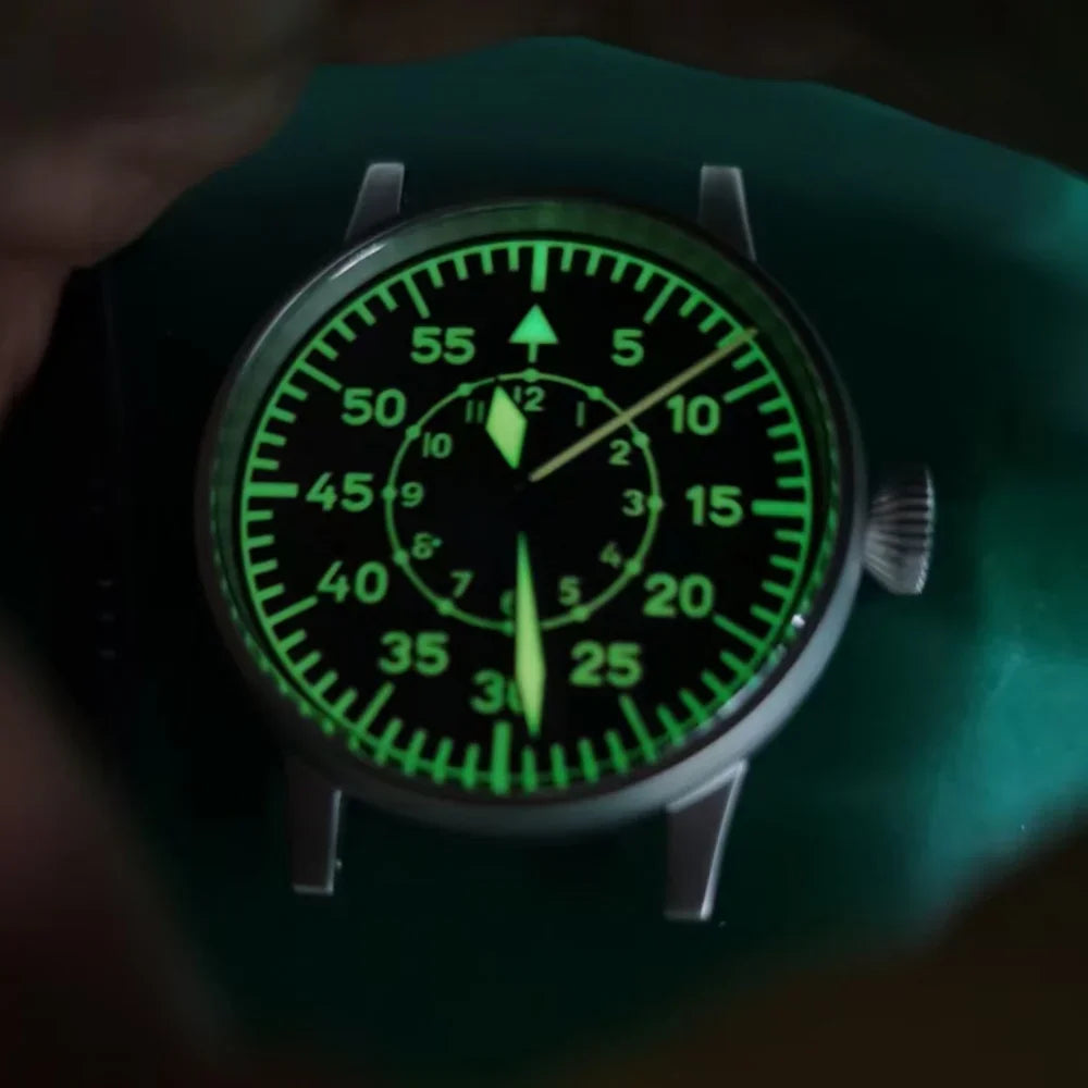 Hruodland 2025 New Men Mechanical Watch PT5000 F013 Retro 42mm Luminous Waterproof 100m Sport Sapphire Glass reloj hombre