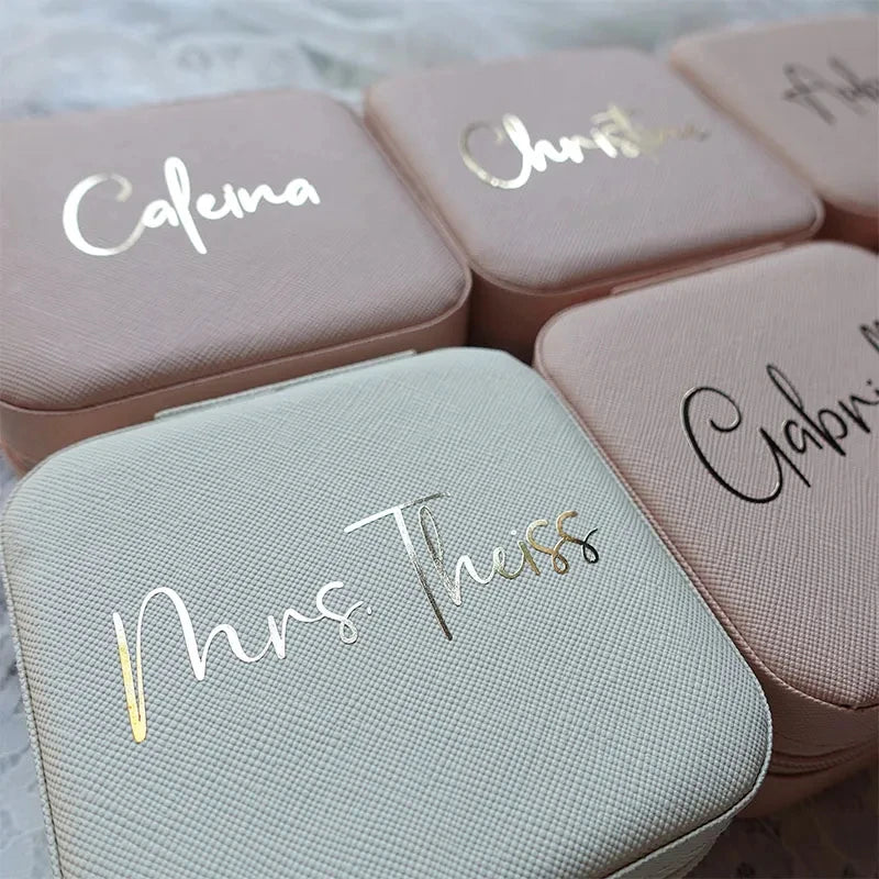 Personalized Bridesmaid Gifts Bachelorette Party Gift Travel Jewelry Case Wedding Gifts Hen Party Gifts Birthday Favor For Her