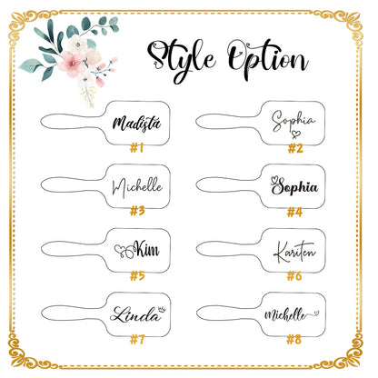 Custom Bridesmaid Gifts Personalized Hair Brushes Trendy Accessories Paddle Brush Bridal Party Hen Night Bachelorette Favors