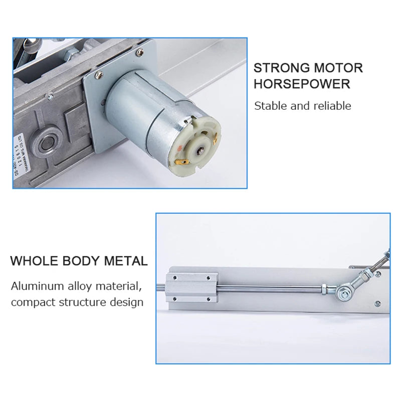 Linear Actuator Motor 12V DC Reduction Gear Motor Reciprocating Cycle Linear Mini Telescopic Linear Actuator Adjustable Stroke