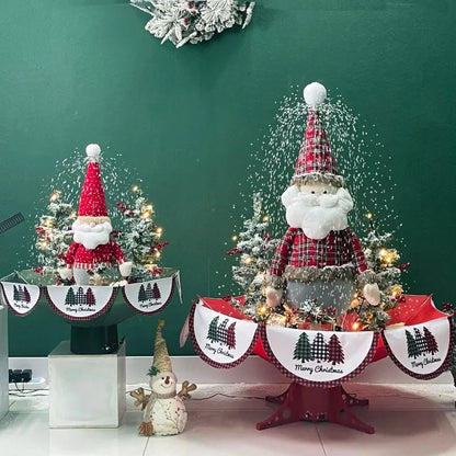 Santa Claus Lights Christmas Tree Decoration Christma Tree Christmas with Christmas Balls and Tree Ornaments