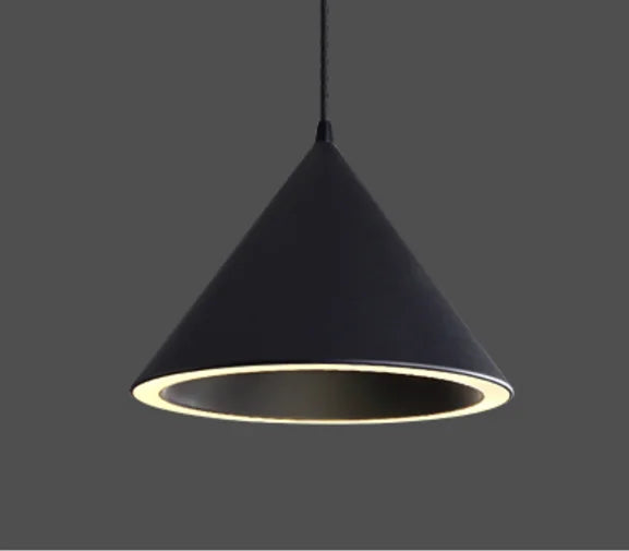 Nordic Design Cone Shape Ceiling Pendant Lamp for Dining Kitchen Island Living Room Three Lighting Methods Hanging Led Light