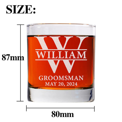 Personalized Christmas Gift Custom Best Man Glass Engraved Gift Idea Drink