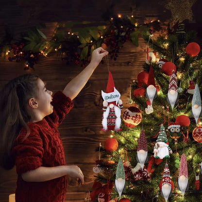 Christmas Countdown Calendar 24 Days Plush Gnome Advent Set Holiday Toy Decorations Festive Gift Idea Winter Themed Collectible