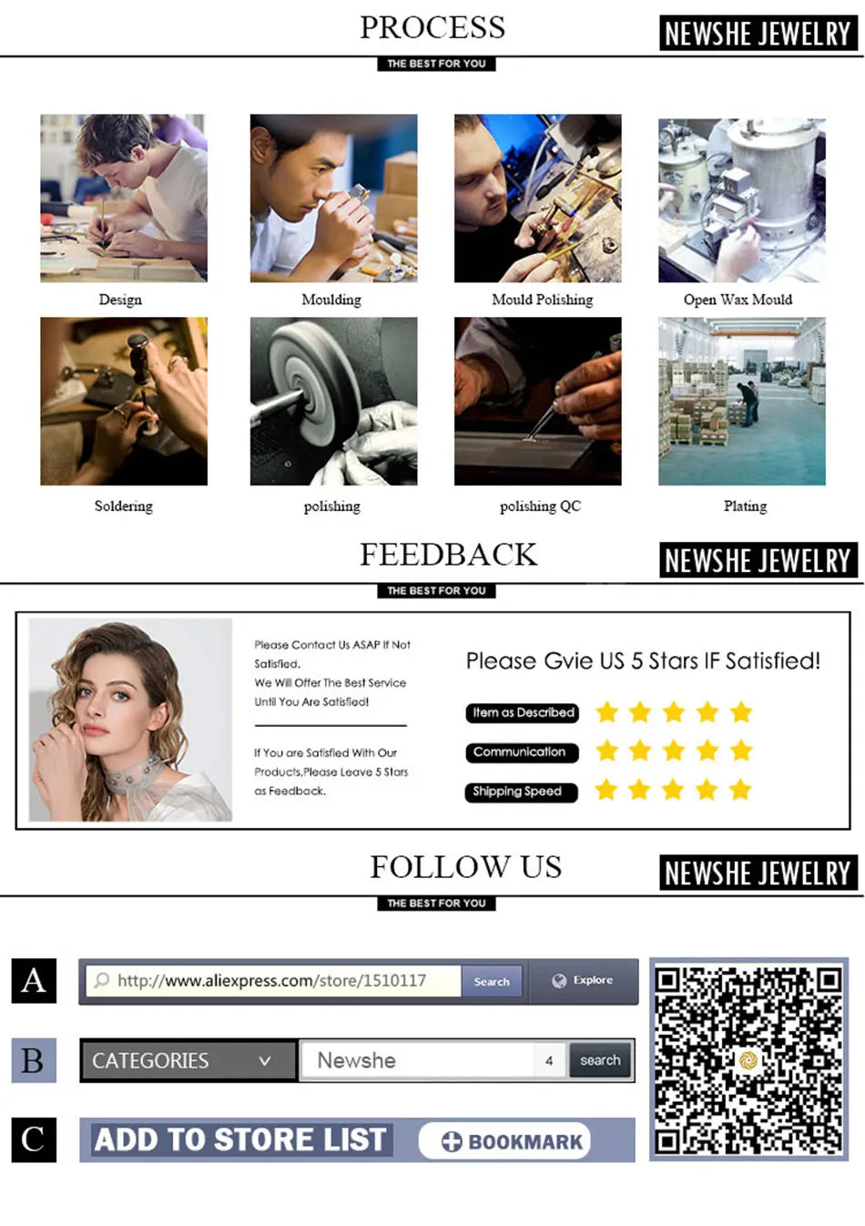 Newshe 925 Sterling Silver 3Ct Wedding Rings Set for Women Princess Cut Engagement Ring Open Enhancer Band Cubic Zircon Jewelry