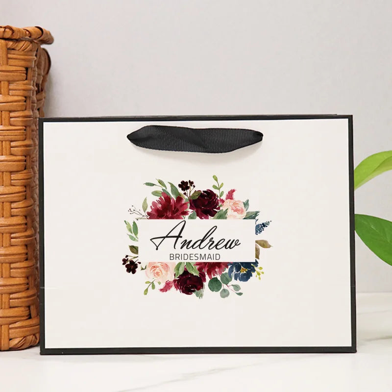 Personization Bridesmaid Gift Bags Custom Wedding Bachelorette Party Welcome Bridal Party Groom Best Men Gifts Bags Christmas
