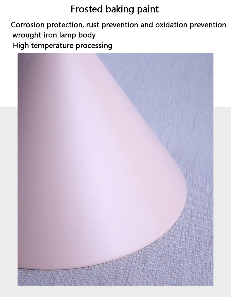 Nordic Design Cone Shape Ceiling Pendant Lamp for Dining Kitchen Island Living Room Three Lighting Methods Hanging Led Light