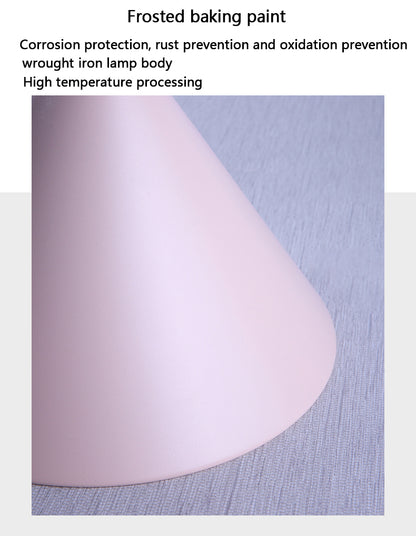 Nordic Design Cone Shape Ceiling Pendant Lamp for Dining Kitchen Island Living Room Three Lighting Methods Hanging Led Light