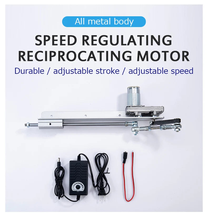 Linear Actuator Motor 12V DC Reduction Gear Motor Reciprocating Cycle Linear Mini Telescopic Linear Actuator Adjustable Stroke