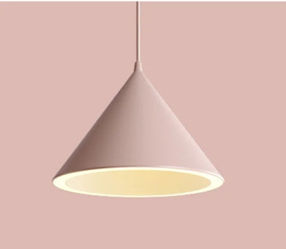 Nordic Design Cone Shape Ceiling Pendant Lamp for Dining Kitchen Island Living Room Three Lighting Methods Hanging Led Light