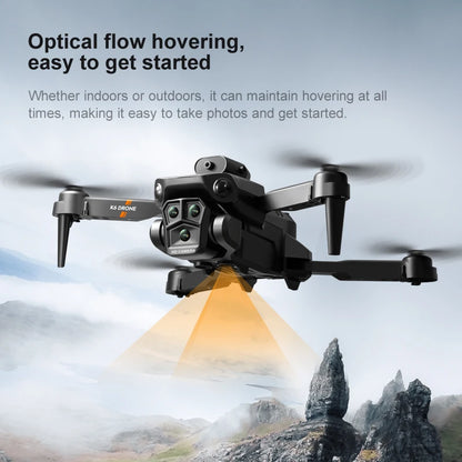 New light Flow professional UAV K6 MAX 4K HD three camera with WIFI FPV 360° obstacle avoidance quadcopter children's toy