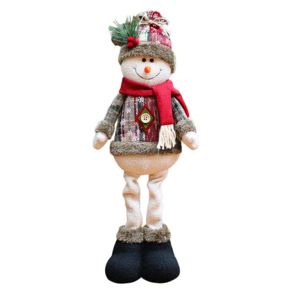 Christmas Decoration Doll Xmas Santa Elk Snowman 18" Soft Flannel Ornaments Home Festive Party Xmas Tree Exquisite Decor Gift