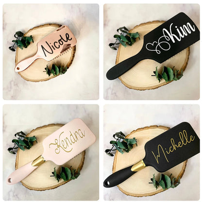 Custom Bridesmaid Gifts Personalized Hair Brushes Trendy Accessories Paddle Brush Bridal Party Hen Night Bachelorette Favors