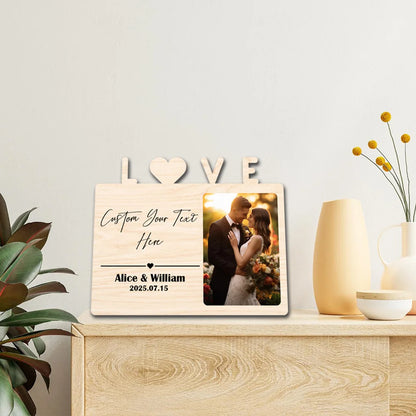 Custom Lovers Photo Frame,Room Decor Picture Frames,Valentine Day Decor For Anniversaries Gifts