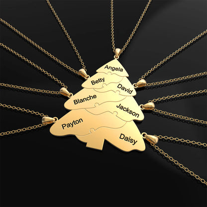 Christmas Gift Christmas Tree Puzzle Necklace