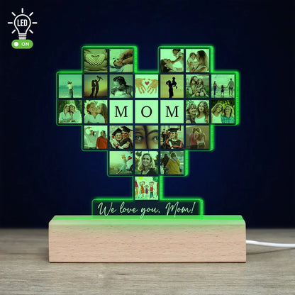 Family, Custom Photo Family 3D Led Light, Gift for Family