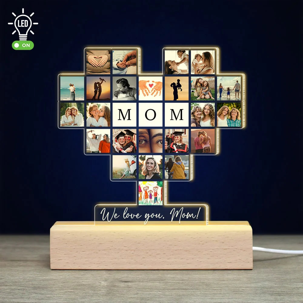 Family, Custom Photo Family 3D Led Light, Gift for Family