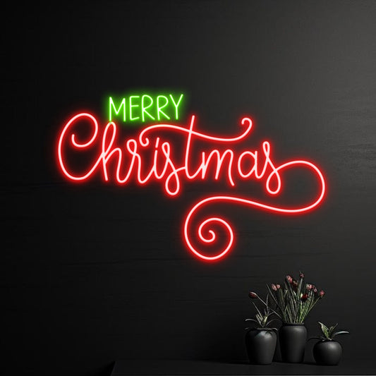 Merry Christmas Neon Sign, Custom Christmas Led Signs, Merry Christmas